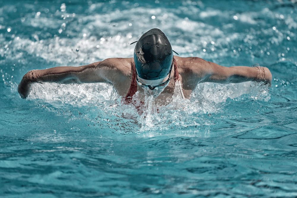 Butterfly stroke swimming