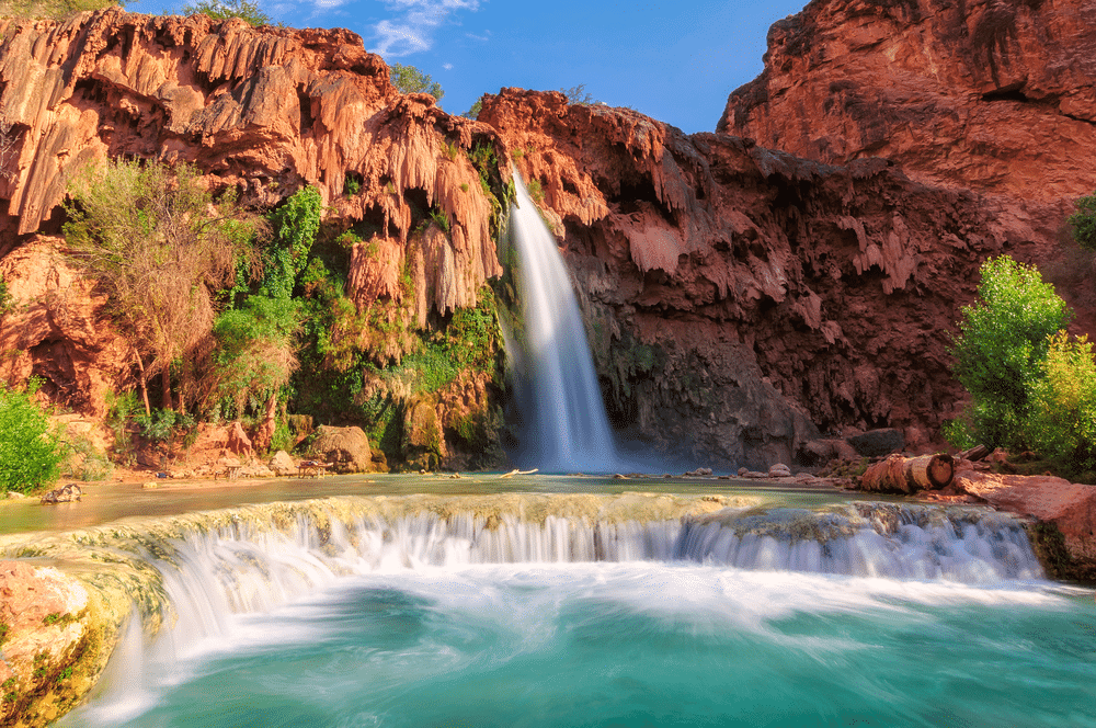 Havasu Falls waterfalls in the Grand Canyon Arizona