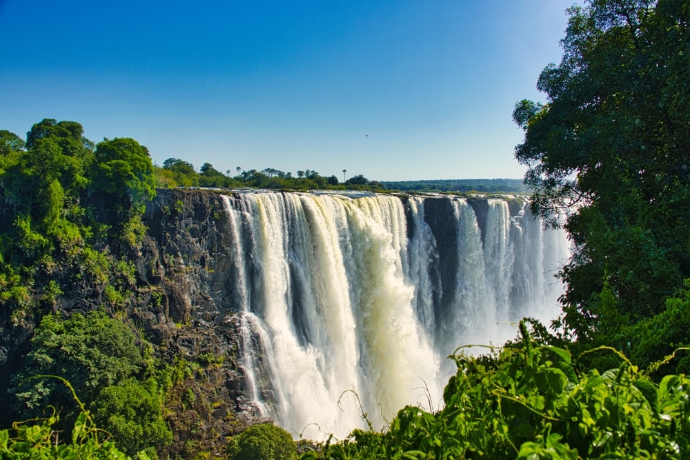 The Victoria Falls In Zimbabwe And Zambia