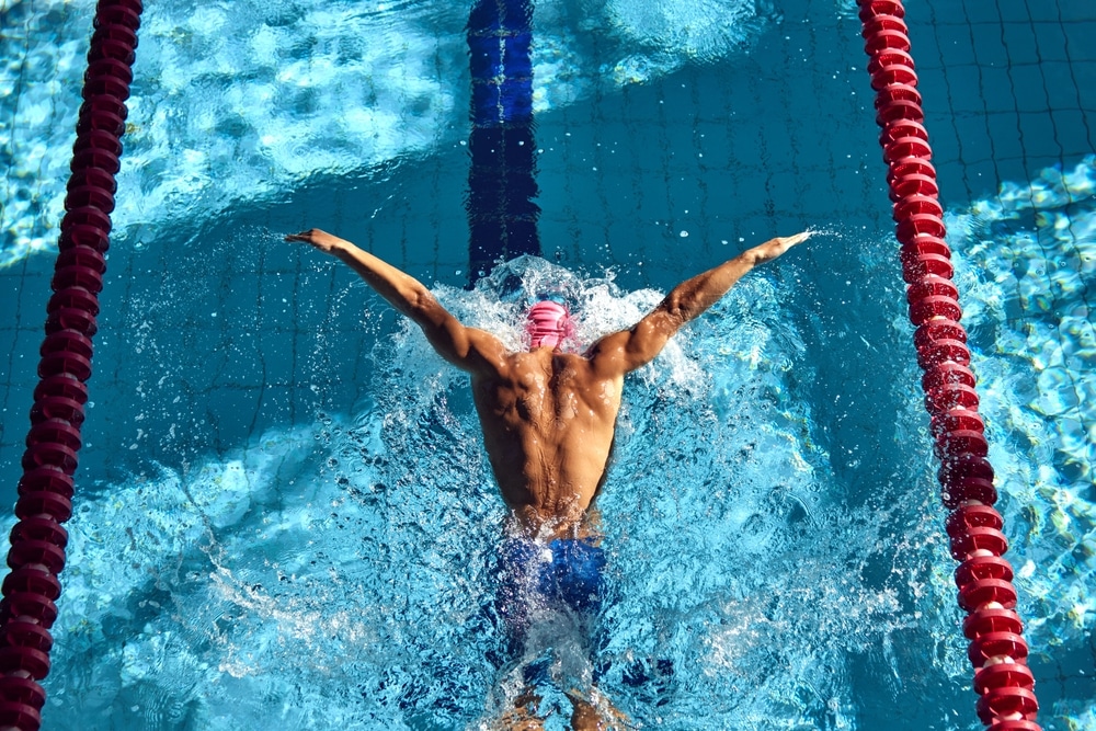 swimmer showing butterfly stroke