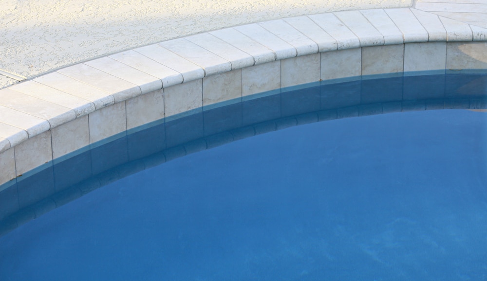 travertine pool coping