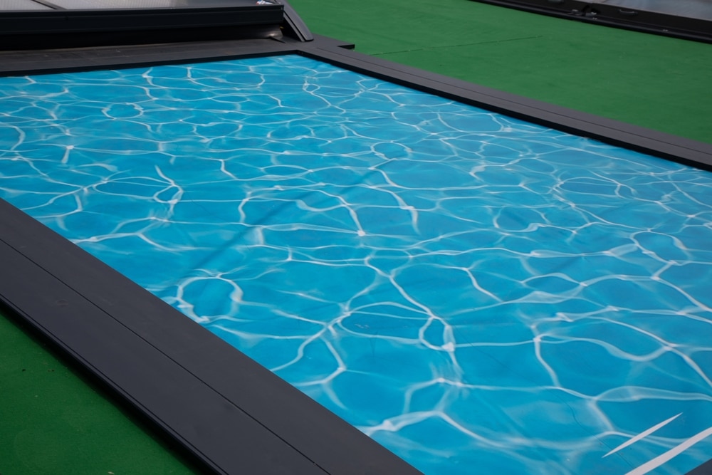 wooden pool coping