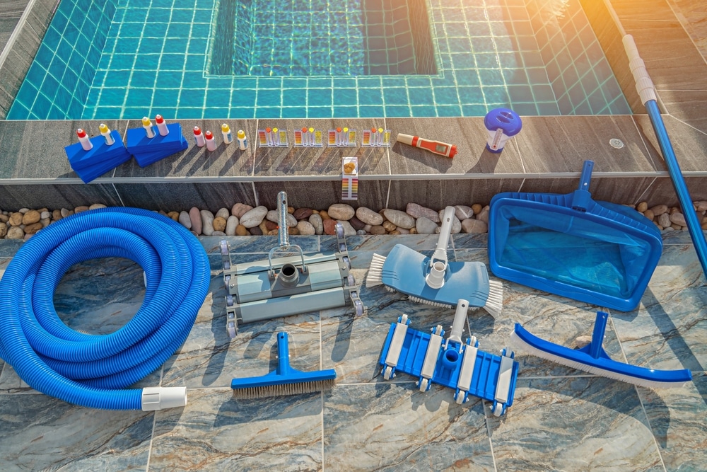 Service And Maintenance Of The Pool check The Ph Of The